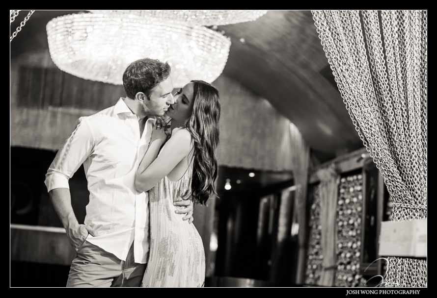 A sultry photo session at the Gold Bar in Nolita NYC. Engagement Pictures by engagement and wedding photographer Josh Wong