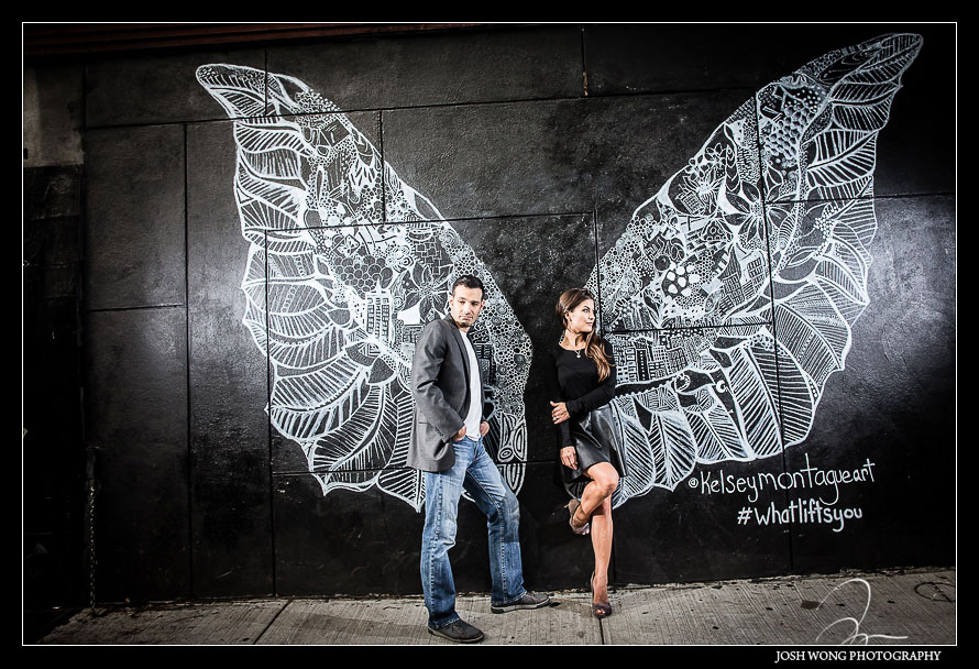Chic NYC Engagement Photoshoot captured by top New York Engagement photographer Josh Wong Photography