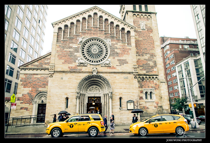 Bride and Groom wedding photos at St. John Nepomucene R.C. Church. Guastavino's Wedding Pictures - New York City Wedding by Josh Wong Photography 