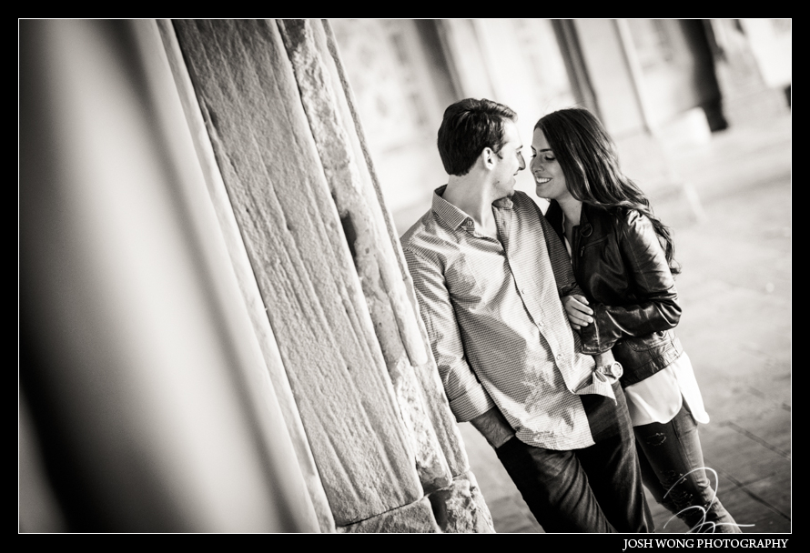 A chic engagement photoshoot at the Bethesda Terrace and Fountain in Central Park NY by NYC Top wedding photographer Josh Wong Photography