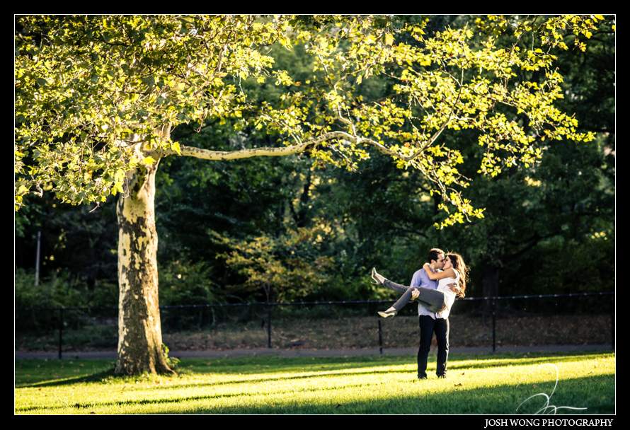 A chic engagement photoshoot at the Bethesda Terrace and Fountain in Central Park NY by NYC Top wedding photographer Josh Wong Photography