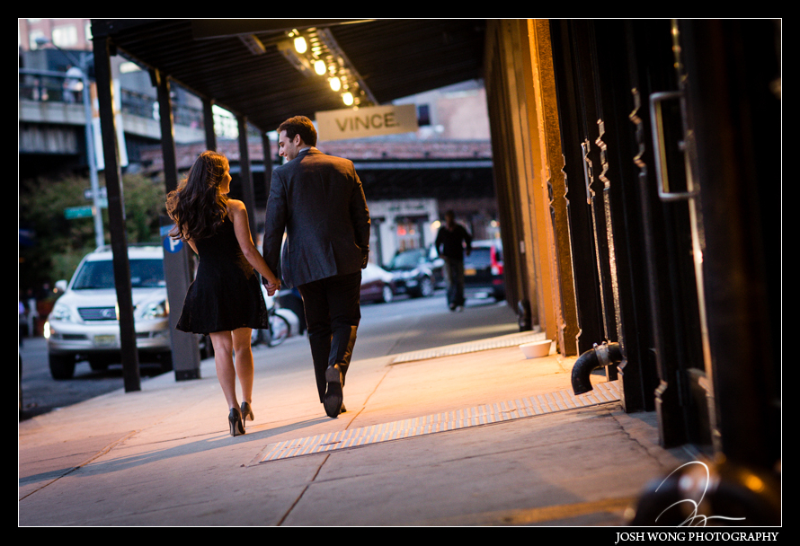 Chic Evening Engagement Photos in the Meatpacking District provided by Top Wedding Photographer Josh Wong Photography