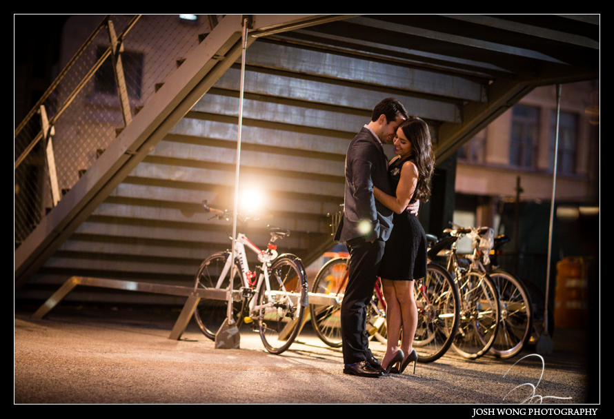 Chic Engagement Pictures around New York City Meatpacking District. photos provided by Josh Wong Photography