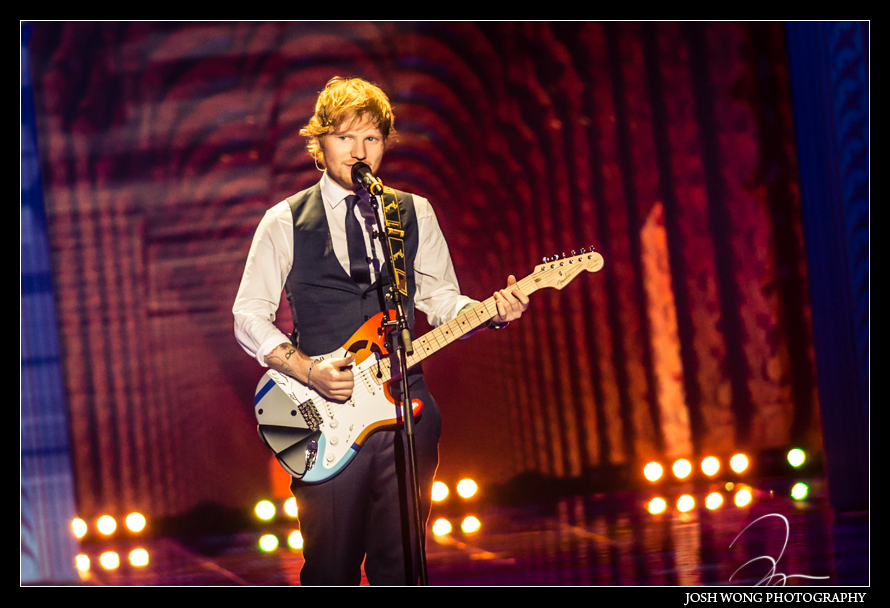 Ed Sheeran performs at the Victoria's Secret Fashion in London 2014 | photography by Josh Wong Photography