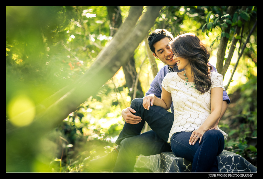 Sonoma Botanical Garden engagement pictures by SF engagement photographer Josh Wong