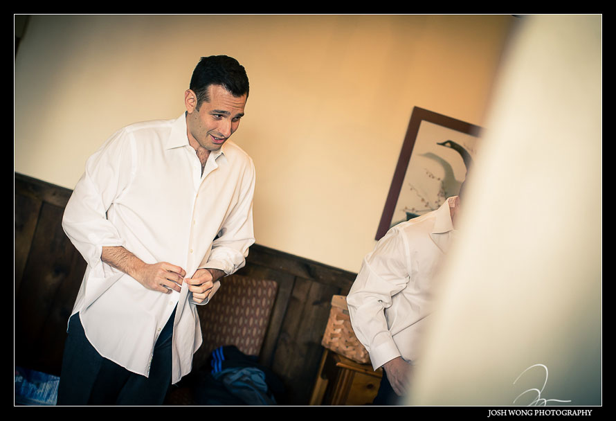 The groom gets ready at on the other side of the property. Brandywine Manor House