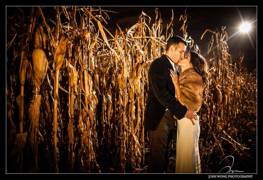 The final shot of the evening was in the corn fields of the Brandywine Manor House.  Josh Wong Photography