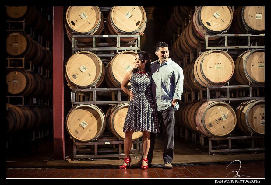 Napa Valley Engagement Photos captured by top Bay Area wedding photographers Josh Wong Photography