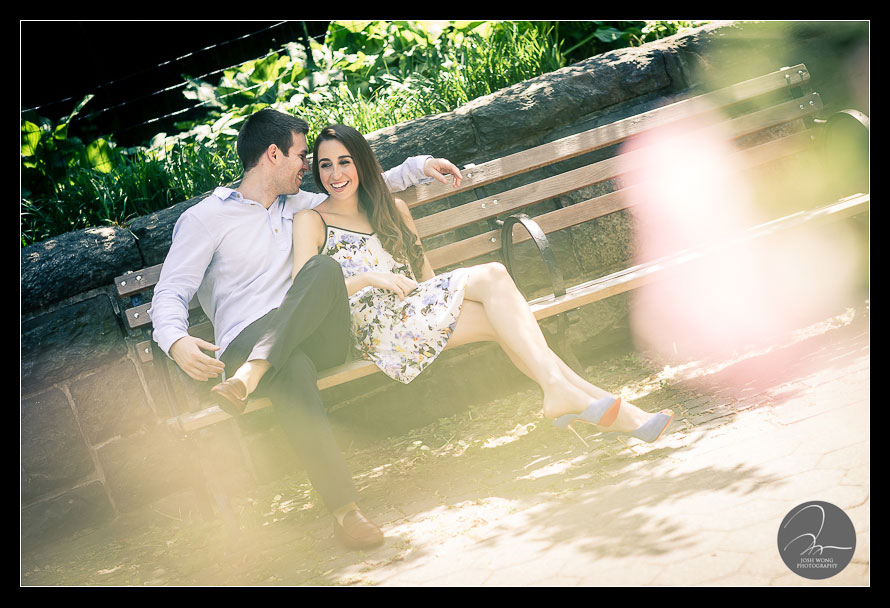 A NYC Engagement photoshoot in Carl Schurz Park by top engagement and wedding photographer Josh Wong Photography