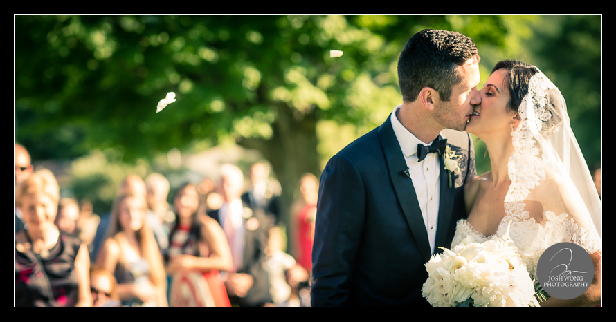 Best wedding moments. "You may now kiss the bride." - A Stone Tavern Farm wedding in Roxbury, NY. photos by Josh Wong Photography.