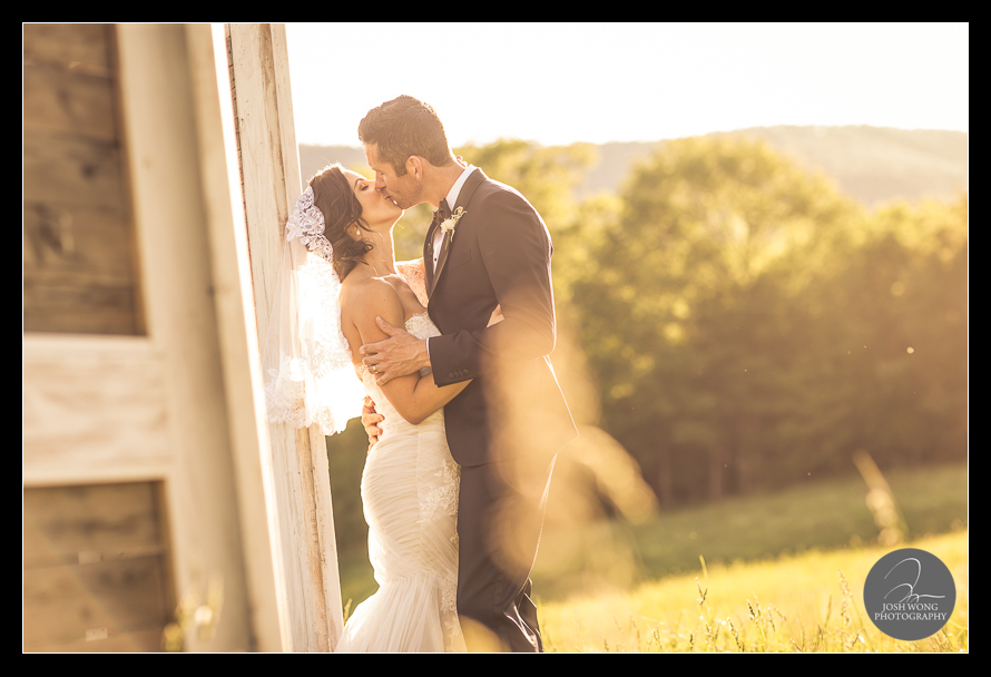The signature sunset shots from top NY wedding photographer Josh Wong. A Stone Tavern Farm wedding in Roxbury, NY. photos by Josh Wong Photography.