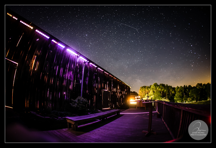 Stone Tavern Farm at night with the star lit night sky.  A Stone Tavern Farm Wedding in Roxbury NY with wedding pictures by top photographer Josh Wong Photography