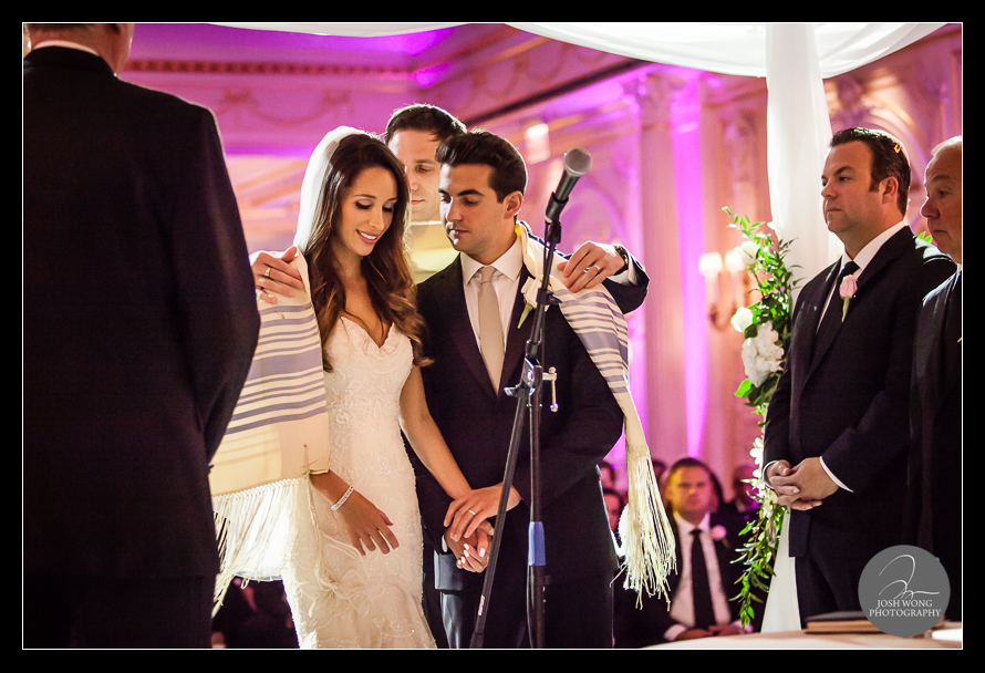 The wedding ceremony at JW Marriott Essex House. Wedding Pictures and photos provided by Josh Wong Photography, New York City