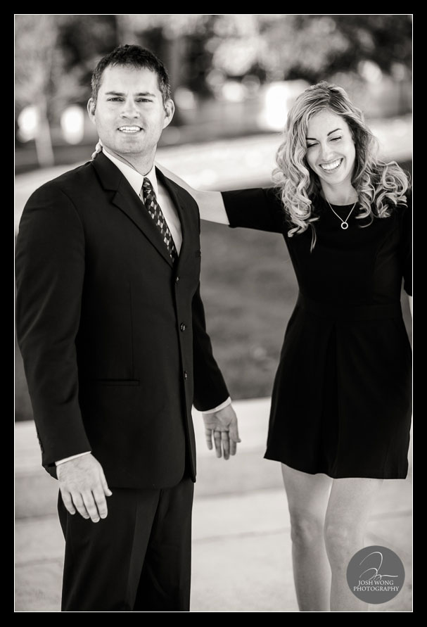 At the end of our engagement session at the Capital.