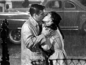 Audrey Hepburn and George Peppard - Breakfast at Tiffany's (1961) - the kiss
