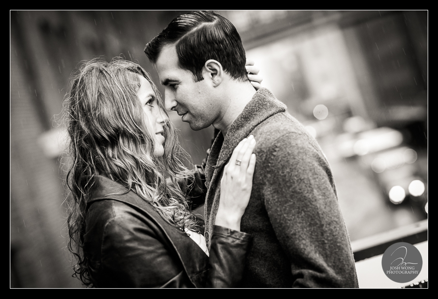 wet weather engagement photoshoot