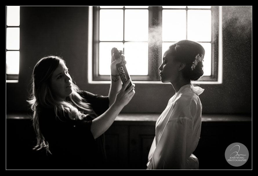 The bride getting ready. Bella Collina wedding photos taken by top Florida Wedding Photographer Josh Wong Photography.