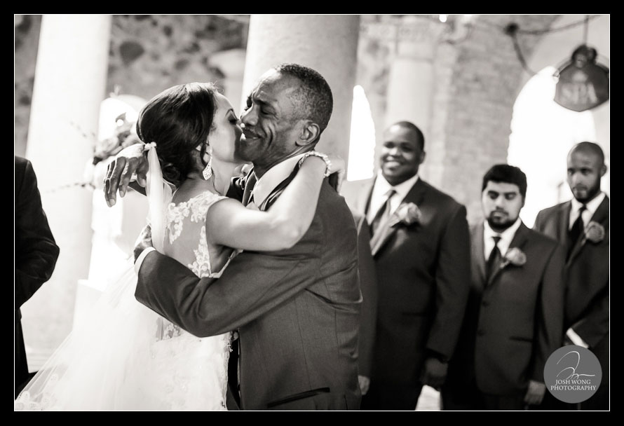 Father Daughter moment - Wedding Ceremony at The Ballroom Veranda in Bella Collina, Orlando Florida. Wedding pictures provided by Josh Wong Photography