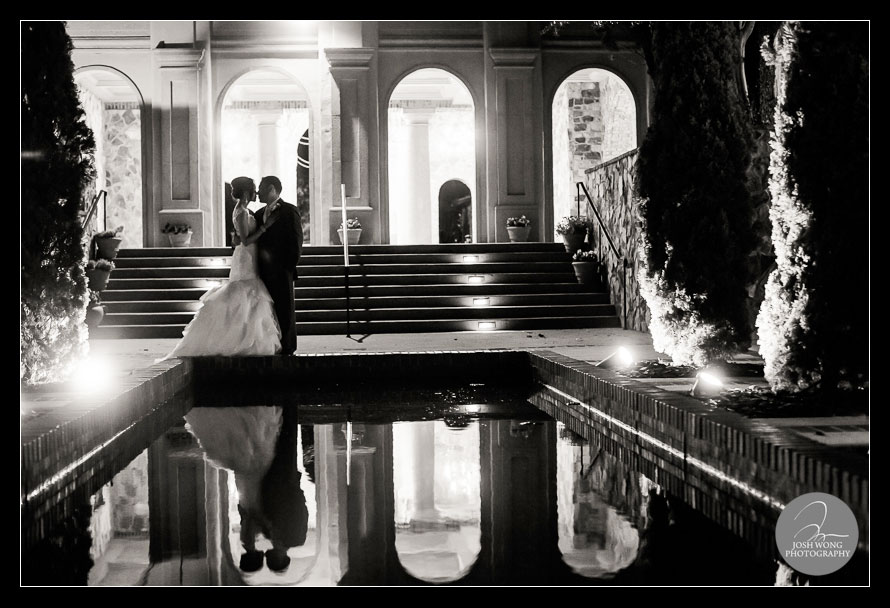 The reflection pool at Bella Collina - Orlando Florida. Wedding photos provided by top wedding photographer Josh Wong Photography