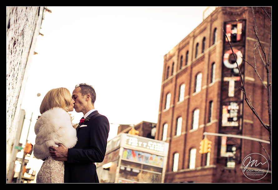 A Wythe Hotel Wedding. Pictures by Brooklyn Wedding Photographer Josh Wong Photography