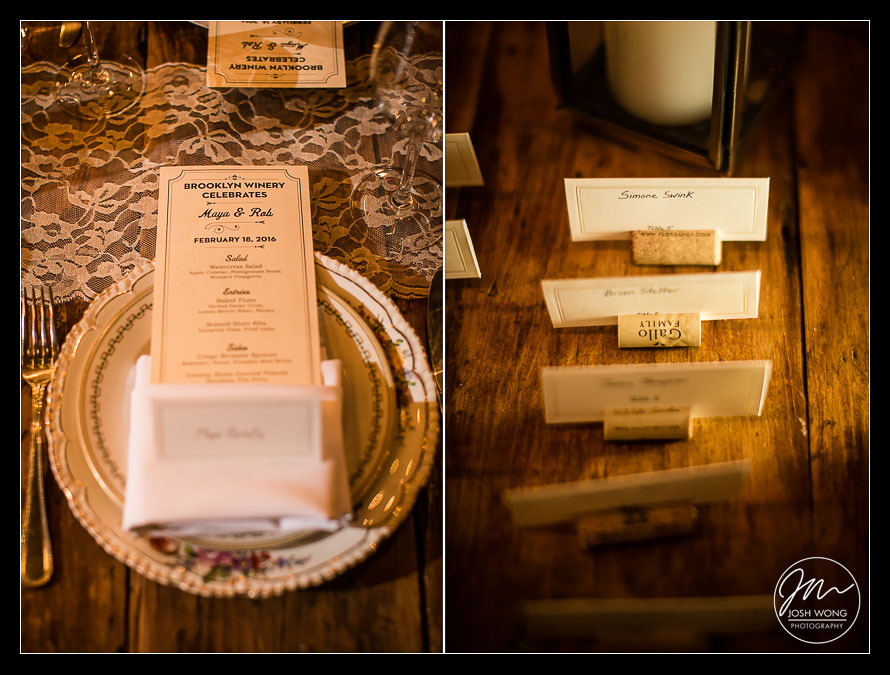 A Brooklyn Winery Wedding. Pictures by Brooklyn Wedding Photographer Josh Wong Photography