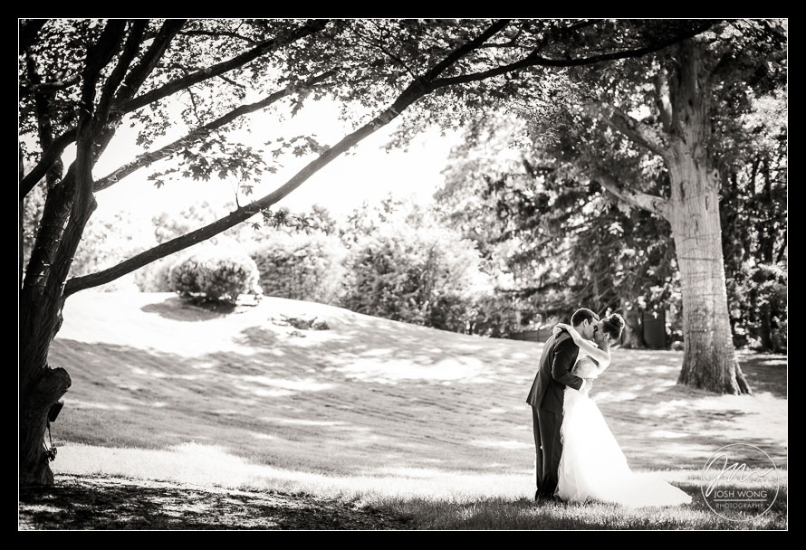 A special moment with the groom seeing his bride for the first time. Tappan Hill Mansion wedding photos.