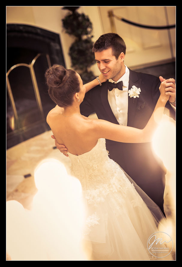 The bride and groom enjoy some alone time before their sunset wedding ceremony.