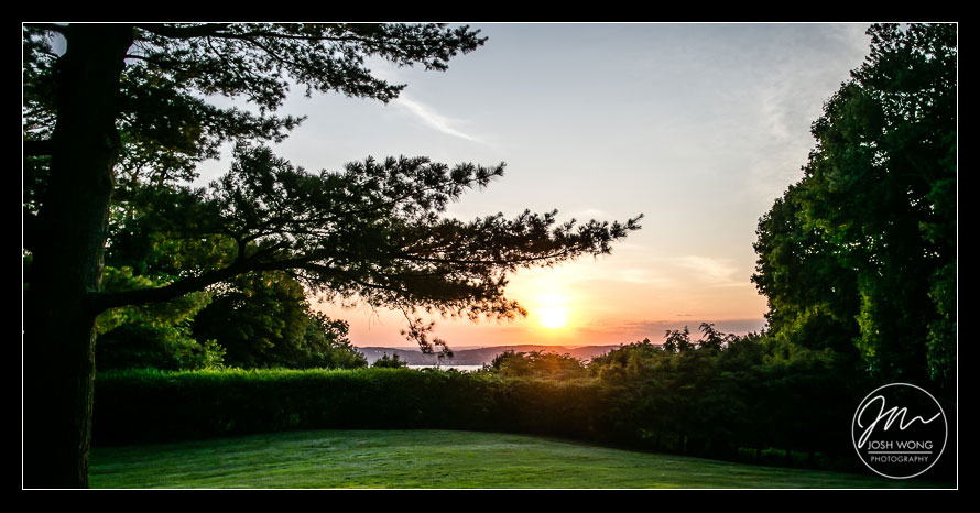 Abigail Kirsch at Tappan Hill Mansion Gorgeous sunset at Abigail Kirsch at Tappan Hill Mansion. Wedding pictures by Josh Wong Photography