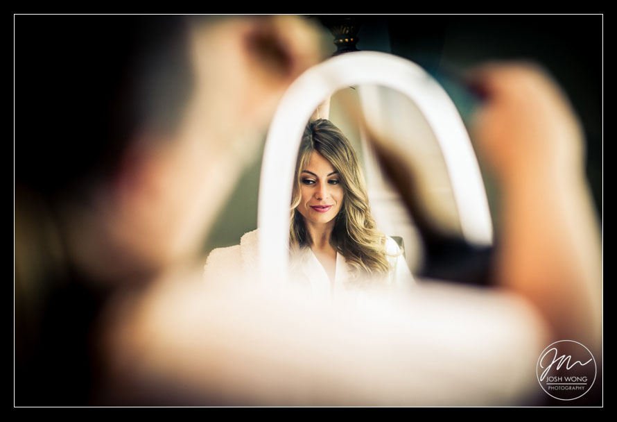 Getting ready wedding pictures by top Philadelphia wedding photographers Josh Wong Photography