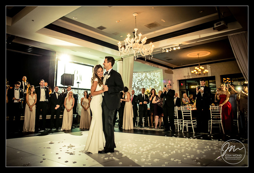 The first dance at Vie by Cescaphe. Philadelphia wedding pictures by top Philly wedding photographer Josh Wong Photography