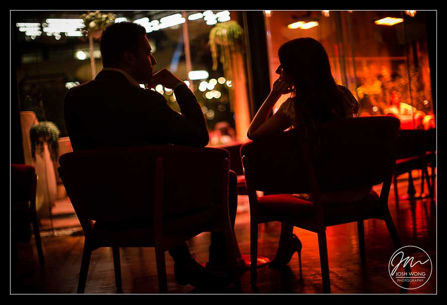 Inside the Standard Hotel in the Meat Packing District in New York City. Engagement pictures by NYC engagement photographer Josh Wong Photography