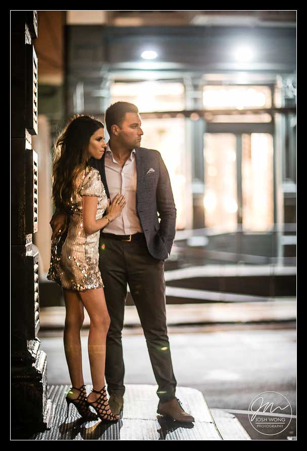 NoMo SoHo Hotel engagement pictures. Engagement pictures by NYC engagement and wedding photographer Josh Wong Photography
