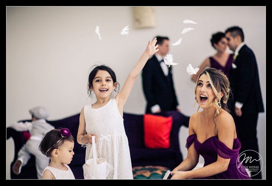 More candid bridal party moments by best NYC Wedding Photographers Josh Wong Photography - Studio 450 Wedding pictures.