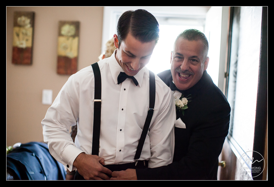 Best candid moments with the groom getting ready at his parent's home. Wedding photos by top New York wedding and fashion photographer Josh Wong Photography