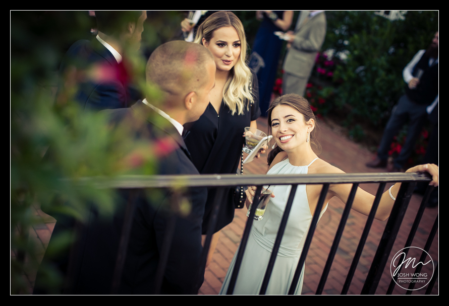 One of the bridesmaids during the Cocktail Hour.
Wedding Reception Venue: The Heritage Club at Bethpage.