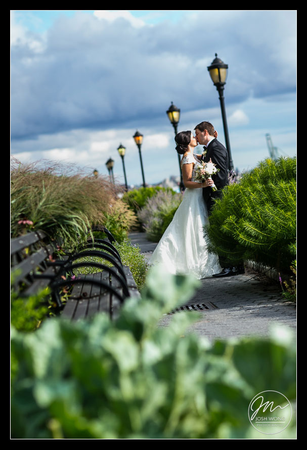 Bridal Portraits at Battery Park in Downtown New York City