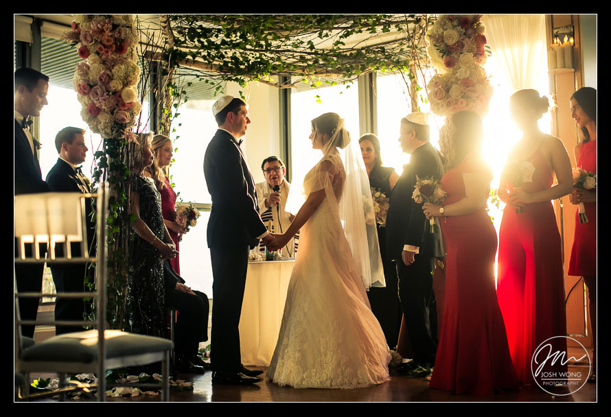 The View at The Battery Wedding Ceremony photographed by Josh Wong Photography