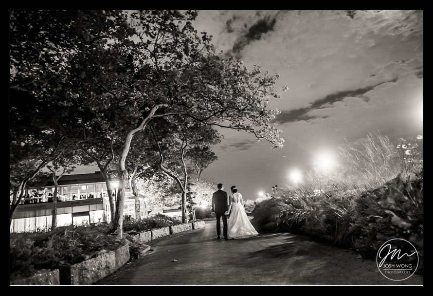 The bride and groom bridal portraits by top NYC wedding photographers Josh Wong Photography.
