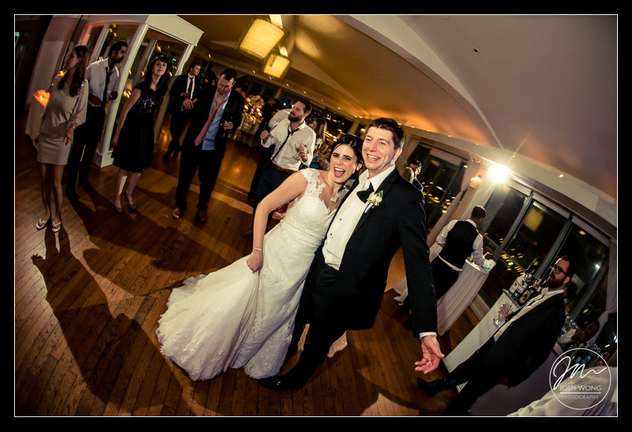 The wedding couple on the dance floor.