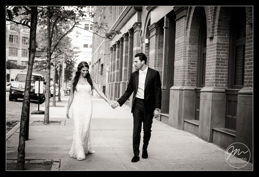 First look reveal wedding pictures on the streets of Tribeca