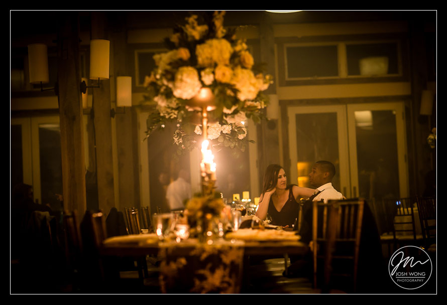 Candle lit kings tables for the guest.