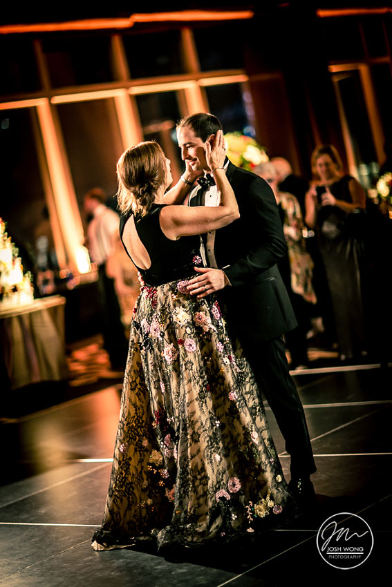 Mother's emotional moment with her son during the Mother and Son dance.