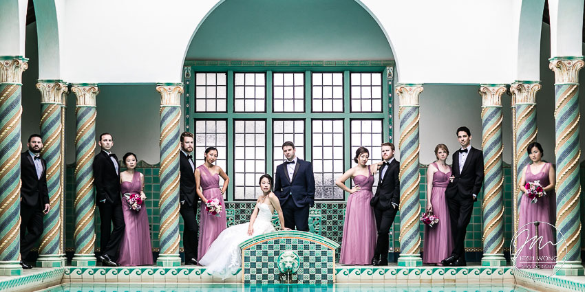 Award-winning signature series wedding editorial bridal party photos taken by Josh Wong Photography