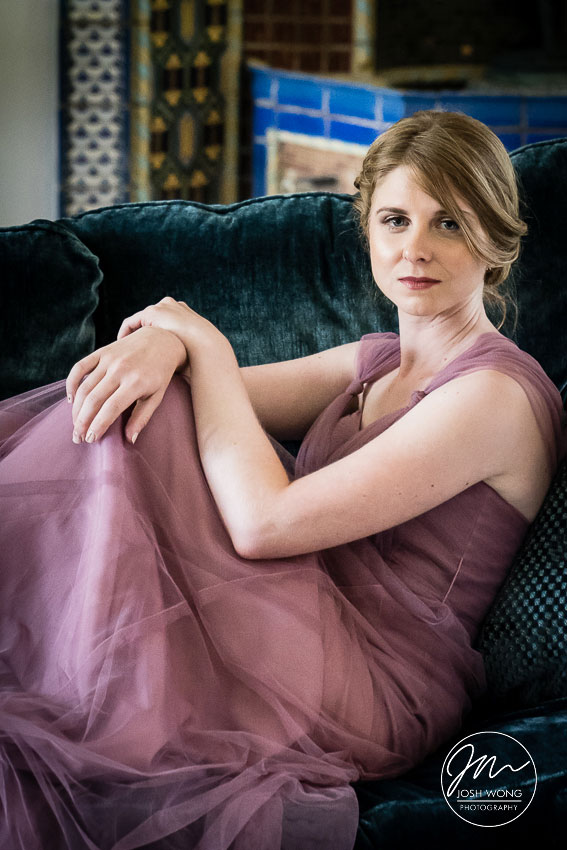 A beautiful bridesmaid portrait taken by fashion wedding photographer Josh Wong