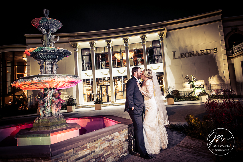 Final Bridal portraits at Leonard's Palazzo. Wedding pictures by Josh Wong Photography