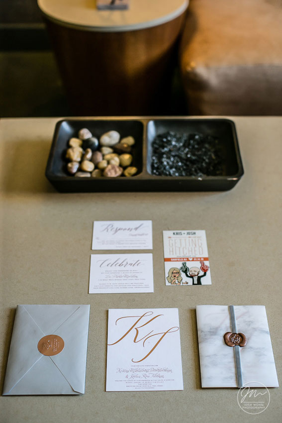 The wedding invitations. The Parker Hotel New York City Wedding photos by Top NYC Wedding Photographer Josh Wong