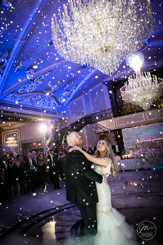 The first dance as husband and wife.   Best wedding candid moments at The Venetian in Garfield, NJ. Wedding photos by Josh Wong Photography