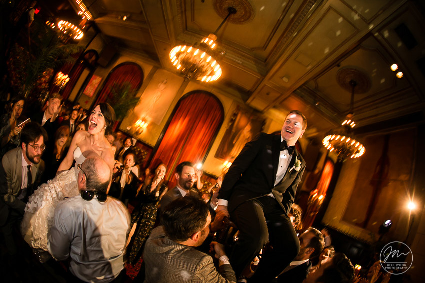 The bride, groom and  guest having a great time at the Jane Hotel Wedding. Jane Hotel Wedding photos by Josh Wong Photography