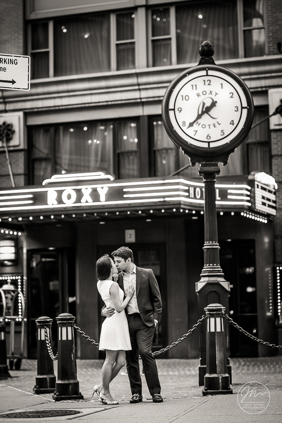 The Roxy Hotel Engagement Pictures. Engagement photos by NYC Wedding photographer Josh Wong Photography