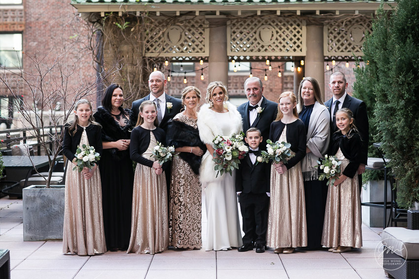 The family portraits were taken on the Overlook Terrace at the Marriott East Side, New York City.  Wedding pictures by top NYC wedding photographer Josh Wong.